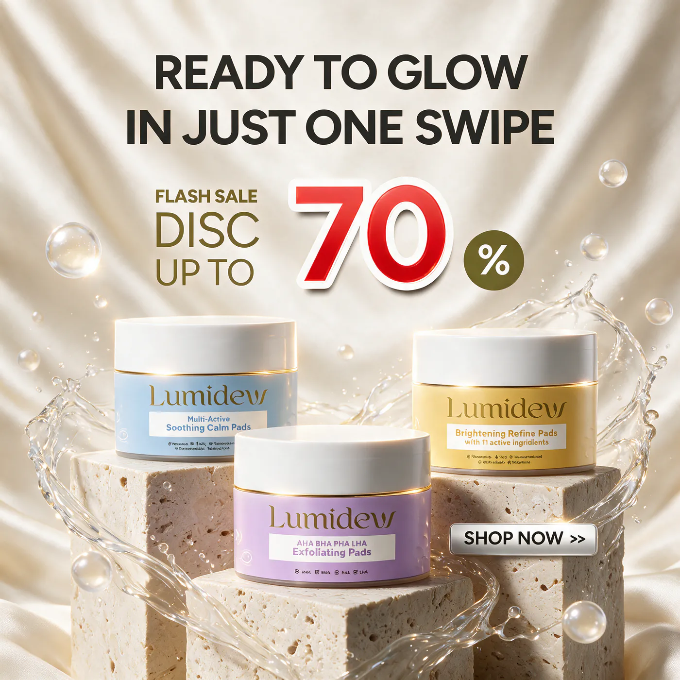 Ready to Glow in Just One Swipe — Flash Sale Disc Up to 70%