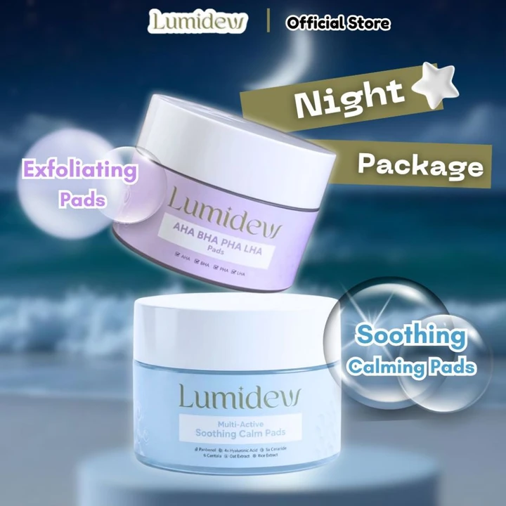 LUMIDEW NIGHT PACKAGE (Exfoliating + Soothing)